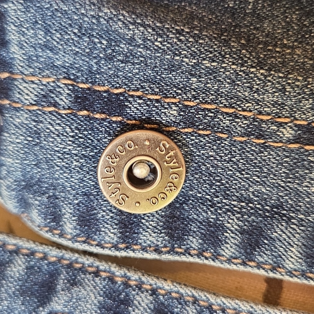 Style & Co. Denim Blue Women's Jacket Size Medium - Picture 4 of 8